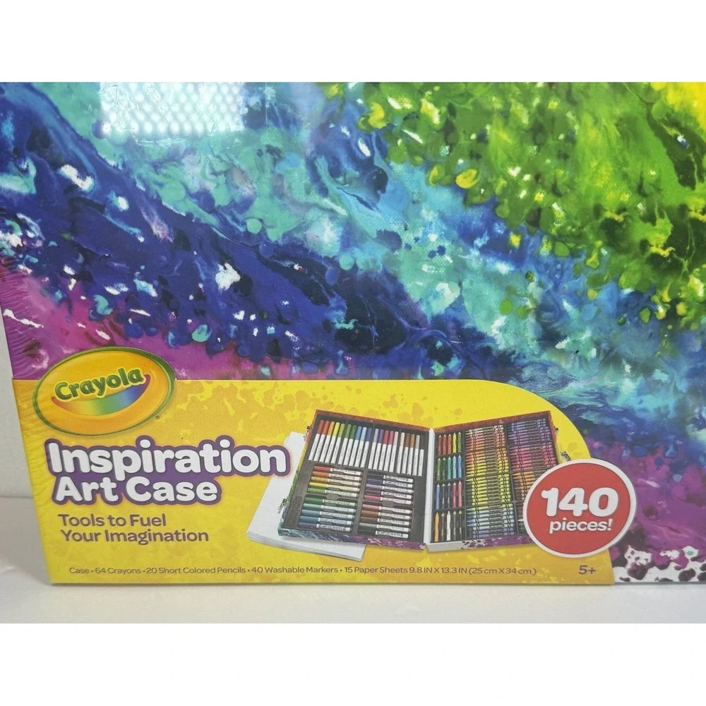 NEW Crayola 140 Piece Art Set Rainbow Case Markers Crayons Pencils Paint‎ 2016